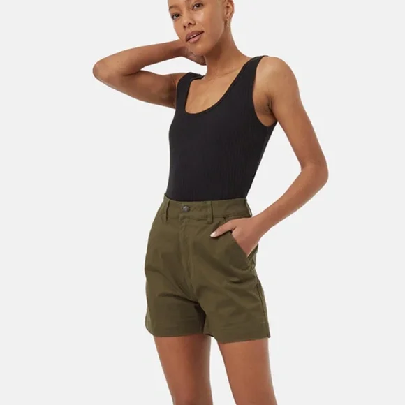 NWT Tentree womens twill high waist short Size 4 - Picture 5 of 8